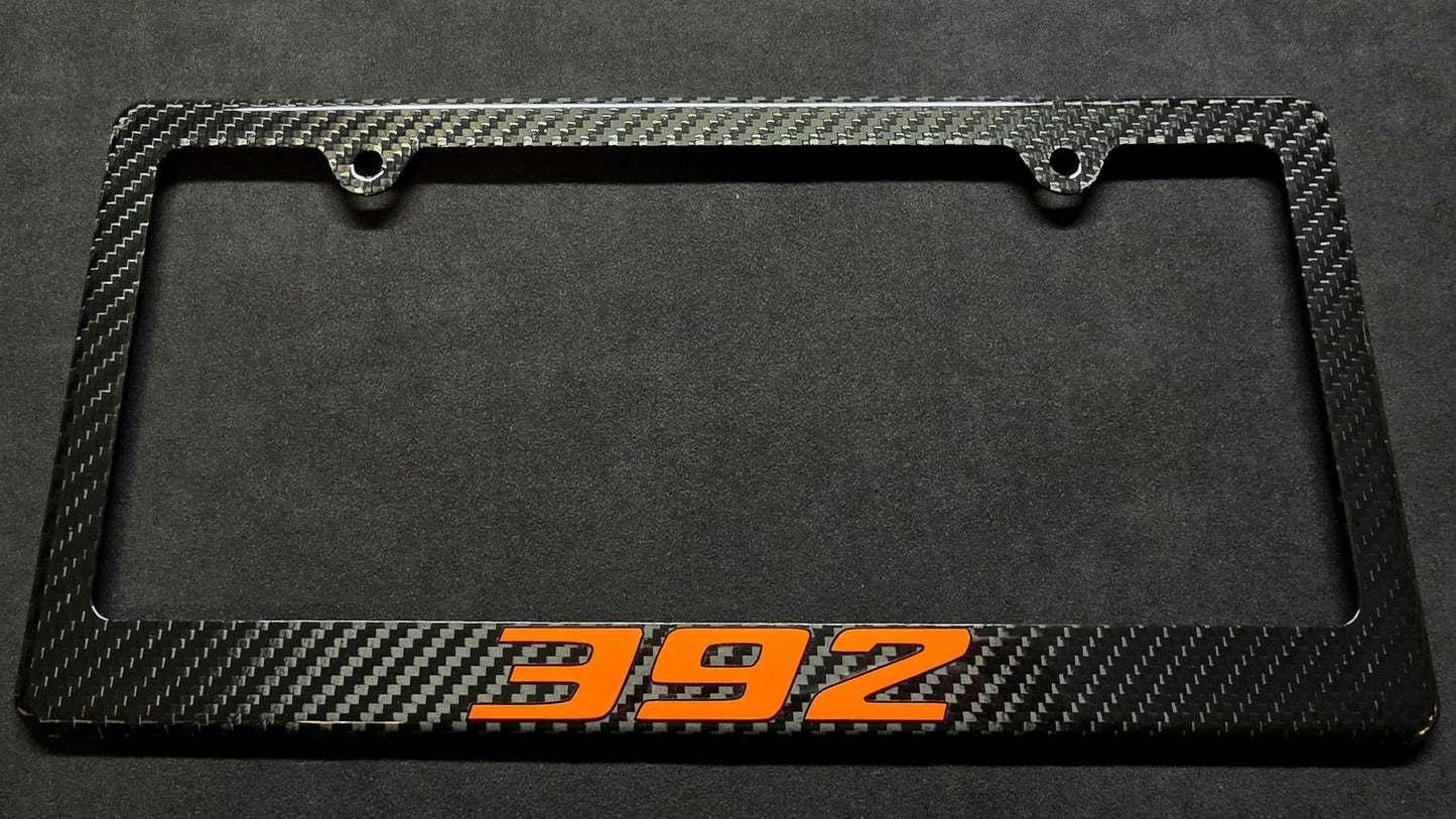 Dodge Jeep 392 Hemi Carbon Fiber License Plate Frame