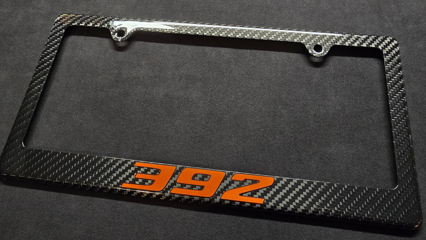 Dodge Jeep 392 Hemi Carbon Fiber License Plate Frame