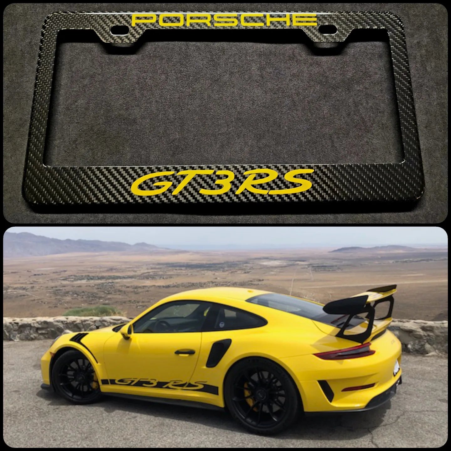 Porsche 911 GT3RS / GT3 (996 997 991) Carbon Fiber License Plate Frame