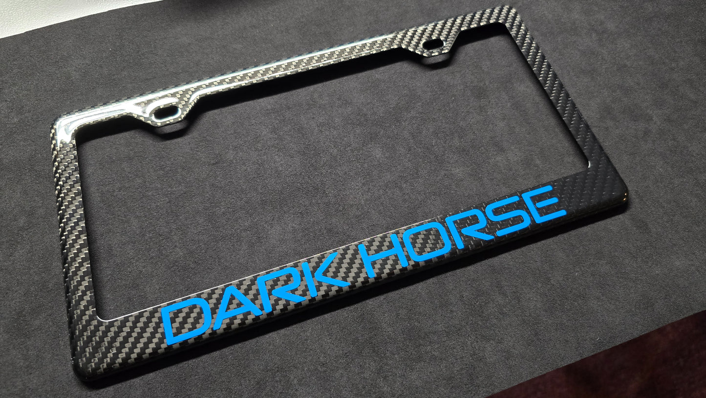 Ford Mustang Dark Horse Carbon Fiber License Plate Frame