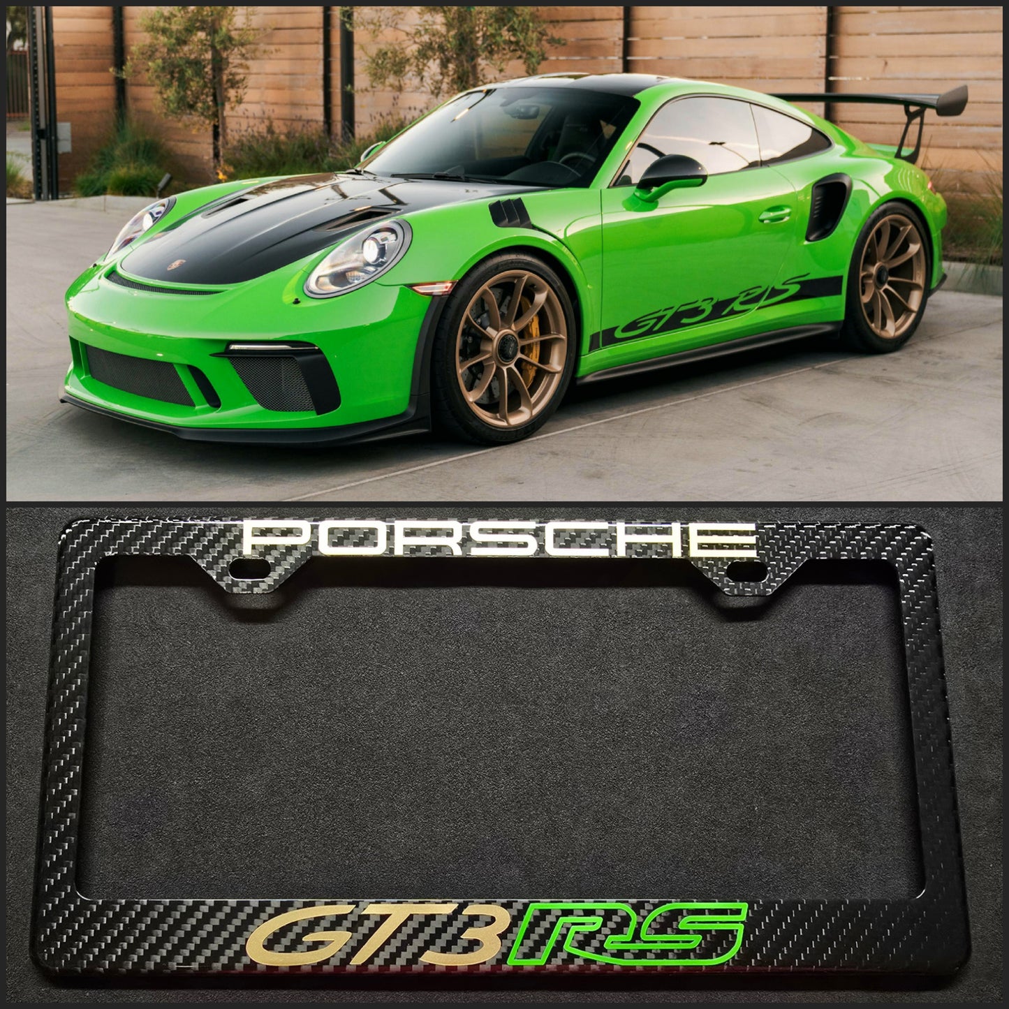 Porsche 911 GT3 RS (992) 2023+ Carbon Fiber License Plate Frame
