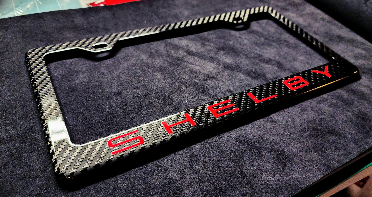 SHELBY Carbon Fiber License Plate Frame