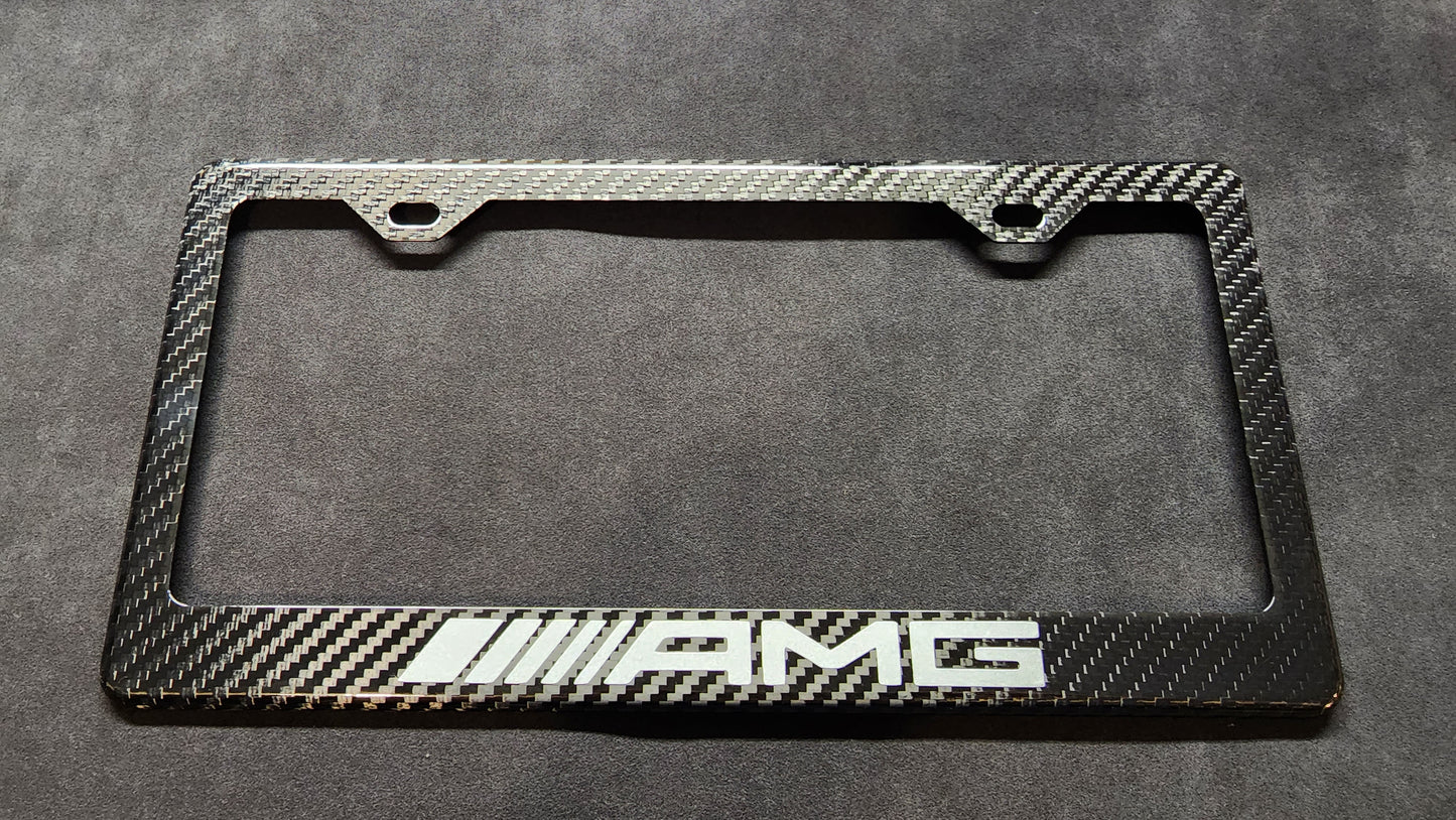 Mercedes Benz AMG Carbon Fiber License Plate Frame