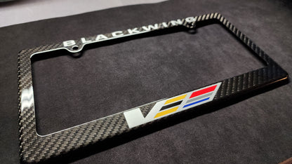 Cadillac BLACKWING V-Series Carbon Fiber License Plate Frames CT5-V CT4-V CT6-V