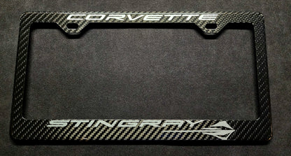 Corvette C8 Stingray Carbon Fiber License Plate Frame