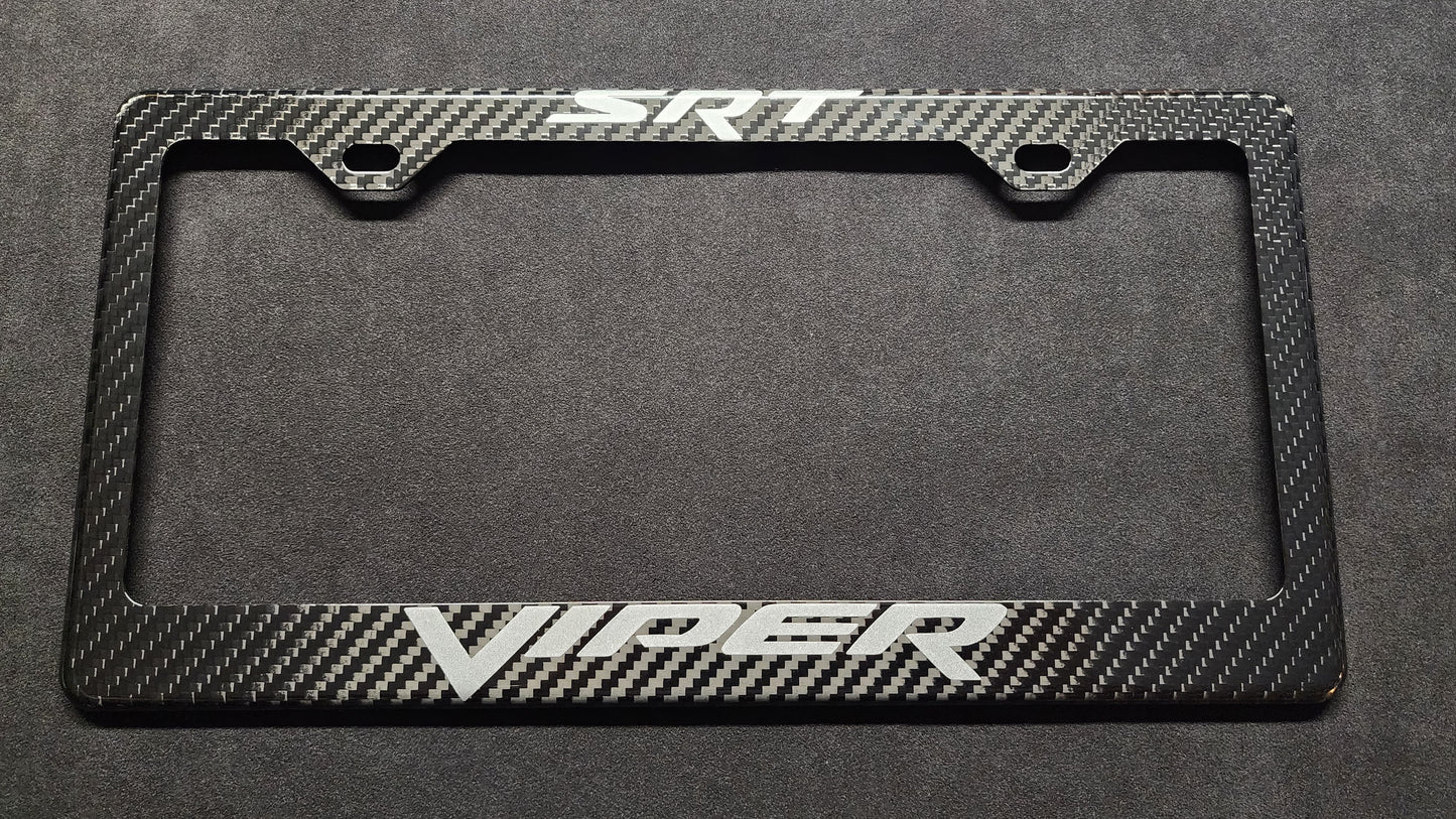 SRT VIPER Carbon Fiber License Plate Frame