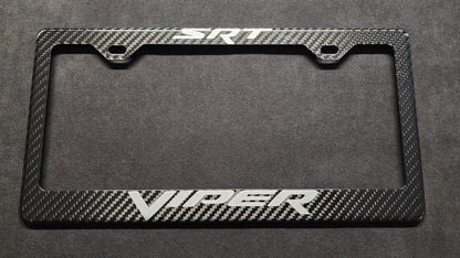 SRT VIPER Carbon Fiber License Plate Frame