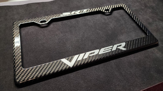 SRT VIPER Carbon Fiber License Plate Frame