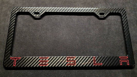 TESLA Performance Carbon Fiber License Plate Frame