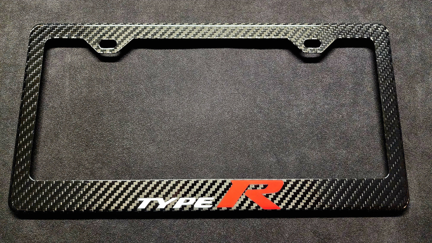 Honda Civic TYPE R Carbon Fiber License Plate Frame