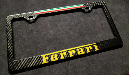 Ferrari Carbon Fiber License Plate Frame