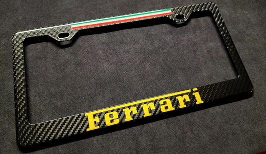 Ferrari Carbon Fiber License Plate Frame