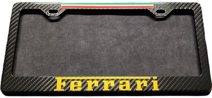 Ferrari Carbon Fiber License Plate Frame