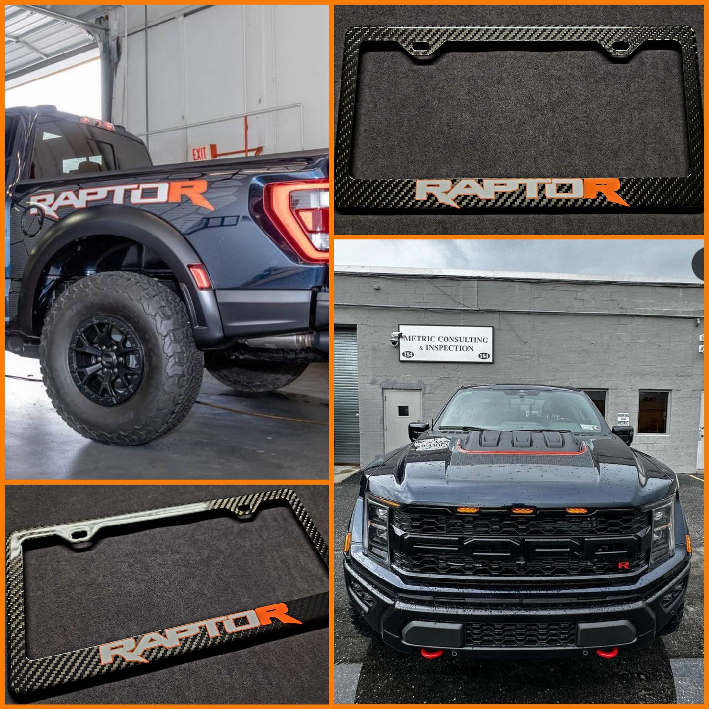 Ford F-150 Raptor R Carbon Fiber License Plate Frame