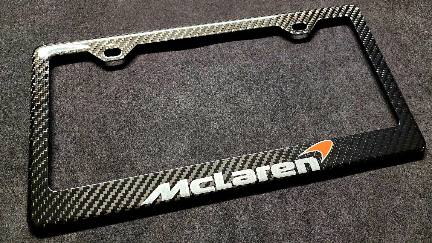 McLaren Carbon Fiber License Plate Frame