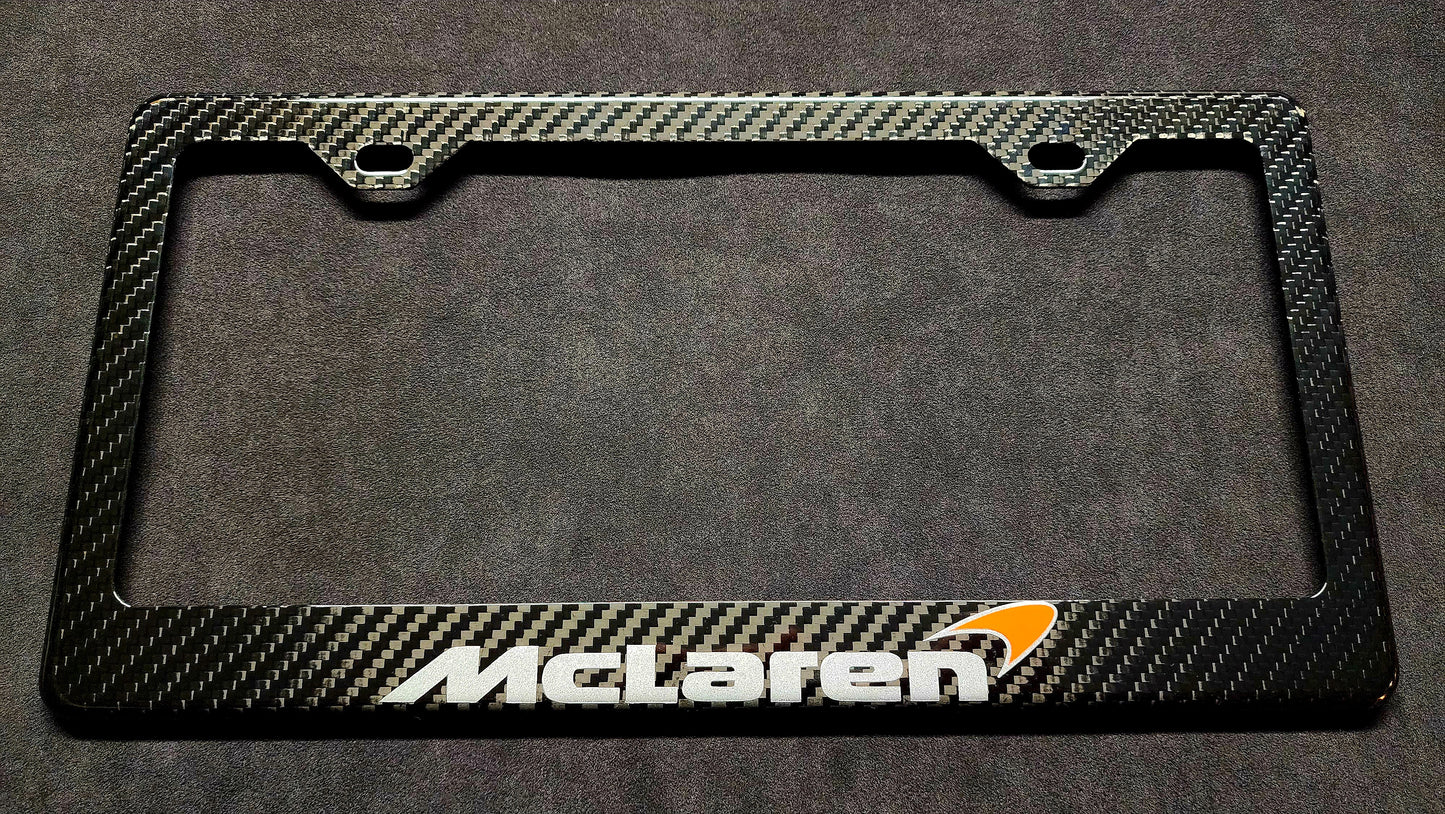 McLaren Carbon Fiber License Plate Frame