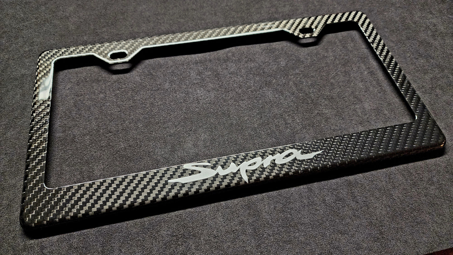 Toyota Supra MK5 Carbon Fiber License Plate Frame