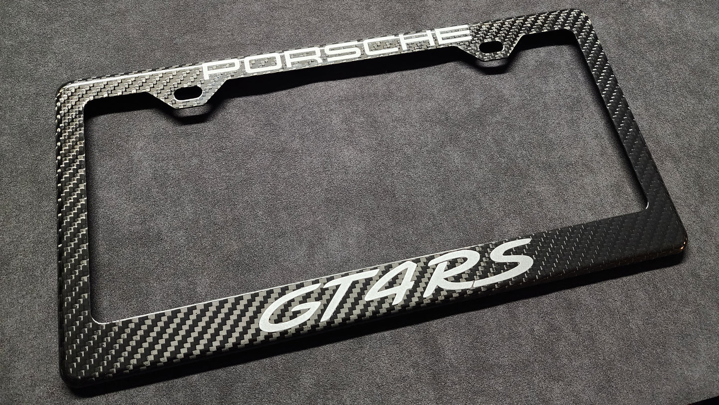 Porsche 718 Cayman GT4RS Carbon Fiber License Plate Frame