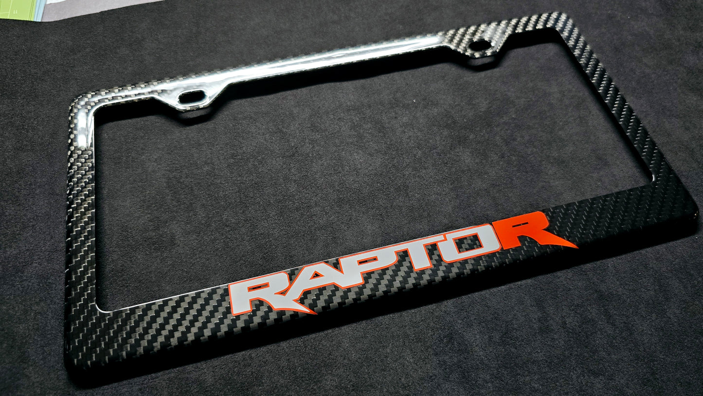 Ford F-150 Raptor R Carbon Fiber License Plate Frame