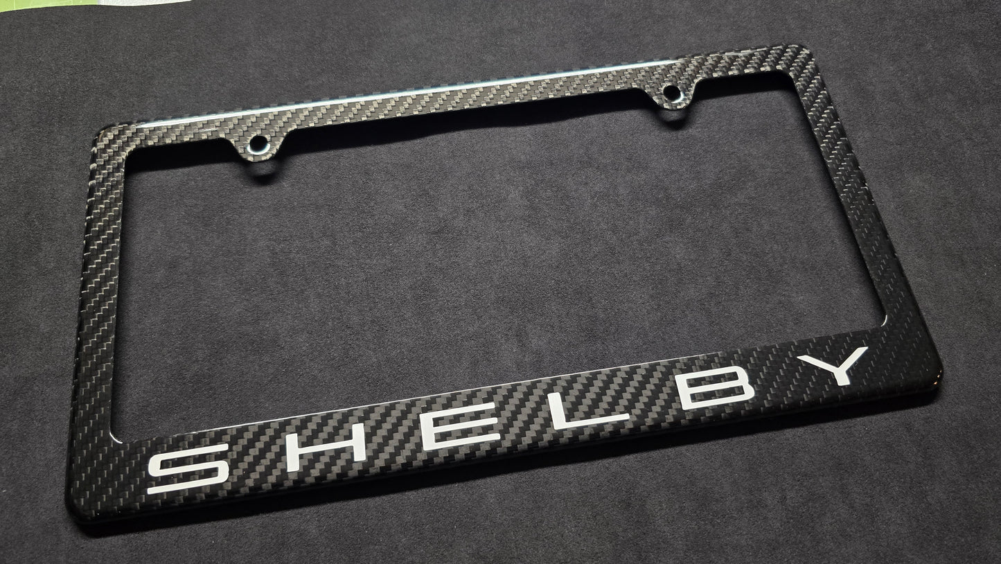 SHELBY Carbon Fiber License Plate Frame