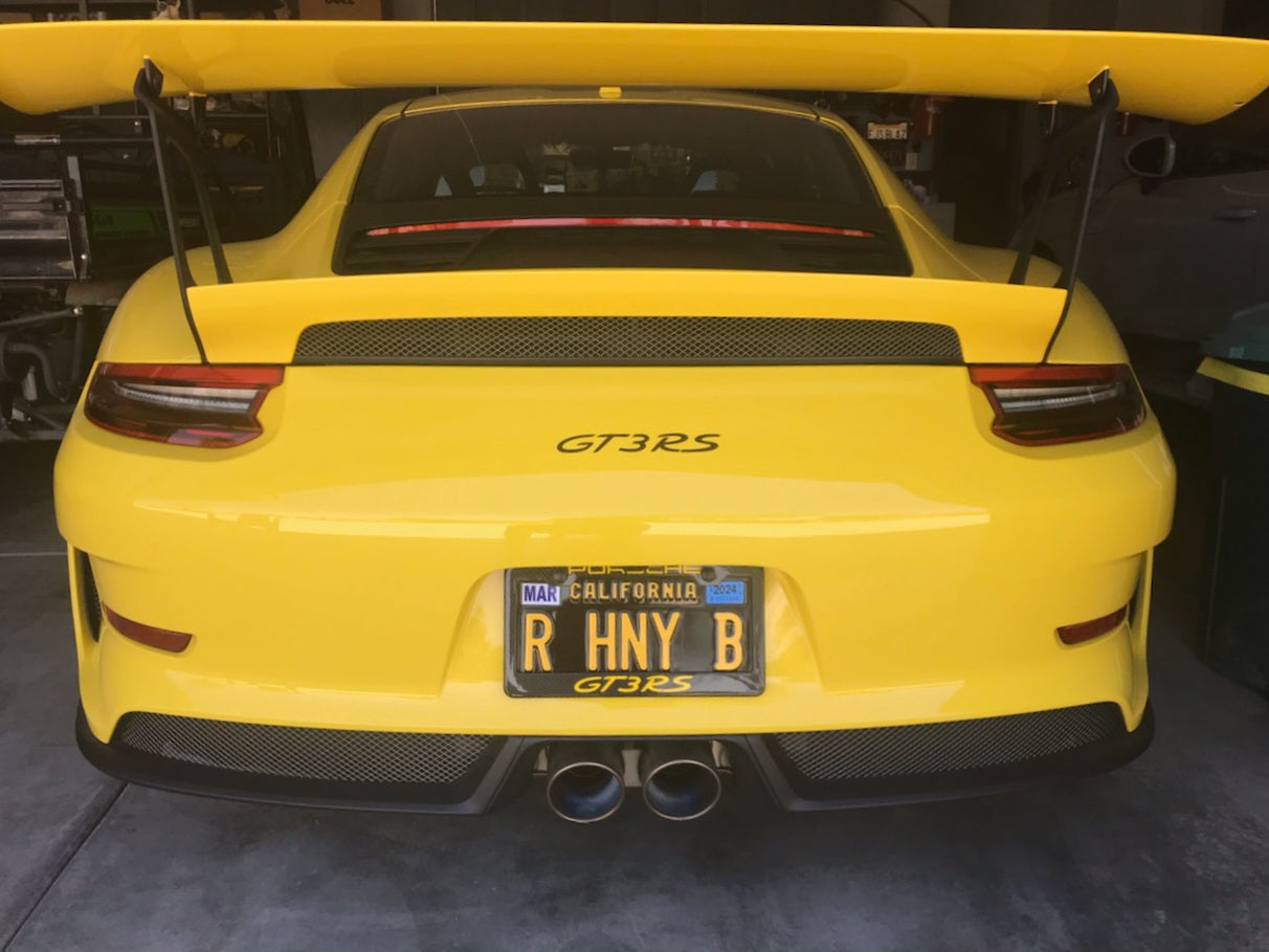 Porsche 911 GT3RS or GT3 (996 997 991) Carbon Fiber License Plate Frame