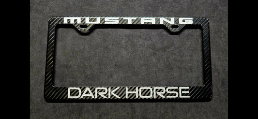 Ford Mustang Dark Horse Carbon Fiber License Plate Frame