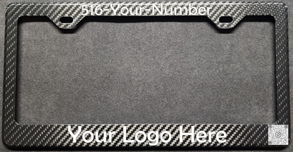 Your Business Logo Custom Carbon Fiber License Plate Frame