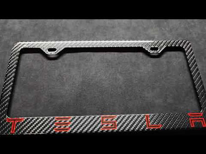 TESLA Performance Carbon Fiber License Plate Frame