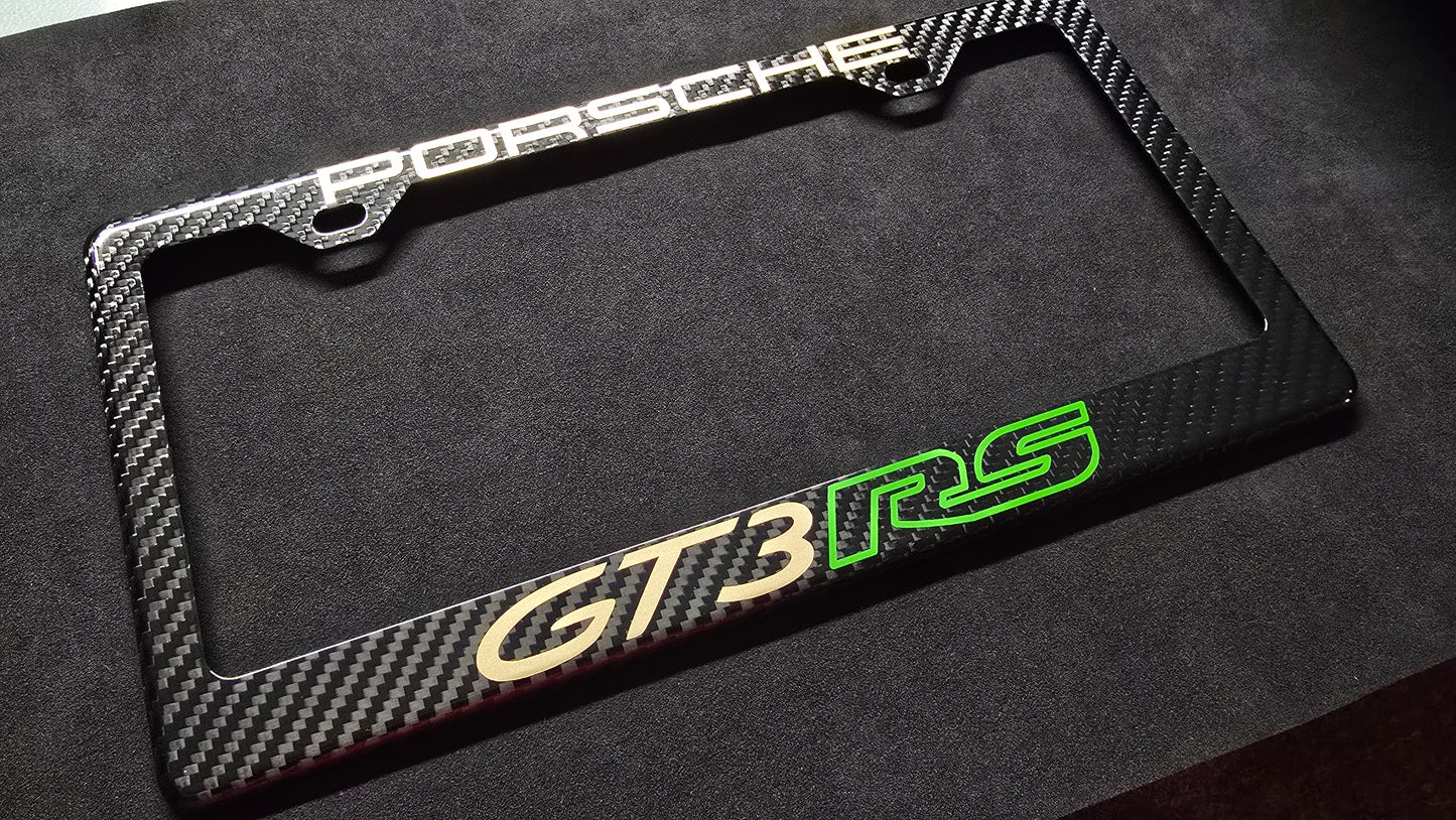 Porsche 911 GT3 RS (992) 2023+ Carbon Fiber License Plate Frame