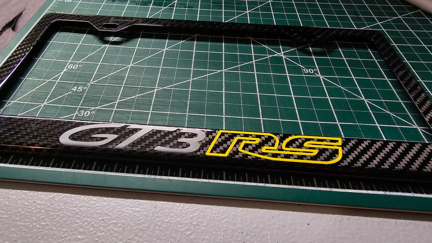 Porsche 911 992 GT3 RS 2023+ Carbon Fiber License Plate Frame