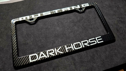 Ford Mustang Dark Horse Carbon Fiber License Plate Frame