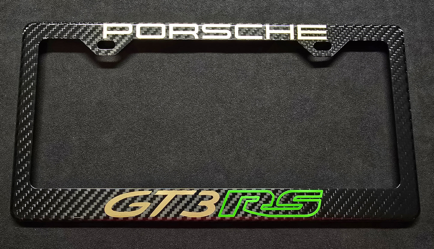 Porsche 911 GT3 RS (992) 2023+ Carbon Fiber License Plate Frame