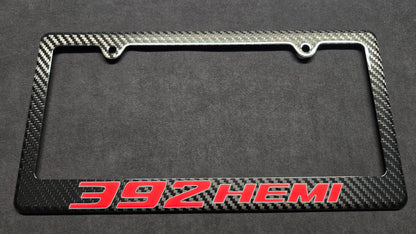 Dodge Jeep 392 Hemi Carbon Fiber License Plate Frame