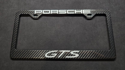 Porsche GTS - 911 Cayman Boxster Taycan Macan Carbon Fiber License Plate Frame